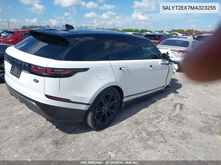 2021 Land Rover Range Rover Velar P250 R-Dynamic S VIN: SALYT2EX7MA323255 Lot: 39963400