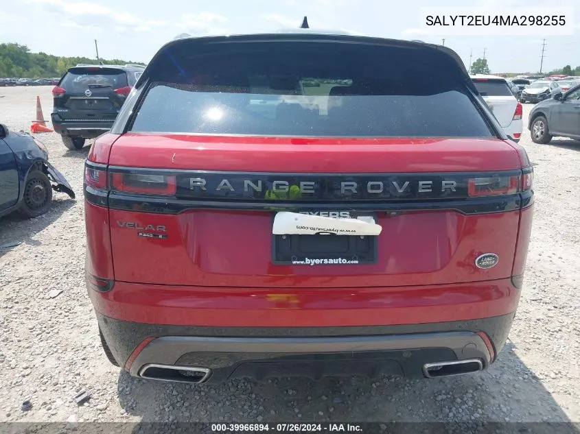 2021 Land Rover Range Rover Velar P340 R-Dynamic S VIN: SALYT2EU4MA298255 Lot: 39966894