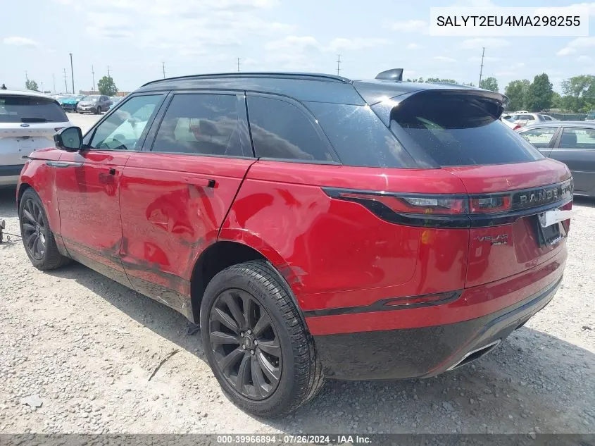 SALYT2EU4MA298255 2021 Land Rover Range Rover Velar P340 R-Dynamic S