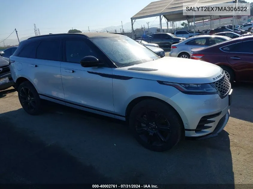 SALYT2EX7MA306522 2021 Land Rover Range Rover Velar P250 R-Dynamic S