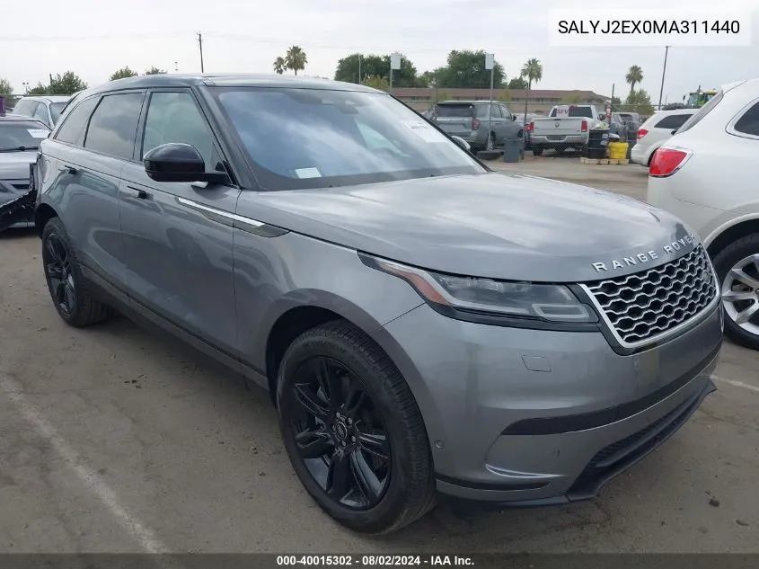 2021 Land Rover Range Rover Velar P250 S VIN: SALYJ2EX0MA311440 Lot: 40015302