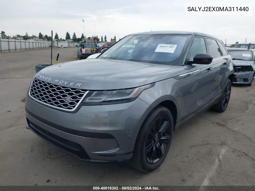 2021 Land Rover Range Rover Velar P250 S VIN: SALYJ2EX0MA311440 Lot: 40015302