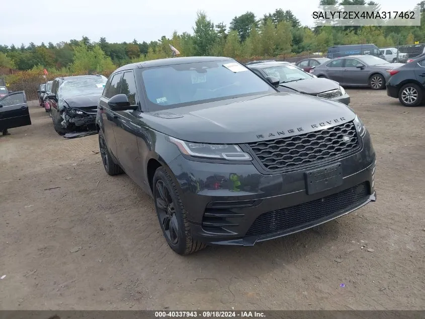 2021 Land Rover Range Rover Velar P250 R-Dynamic S VIN: SALYT2EX4MA317462 Lot: 40337943