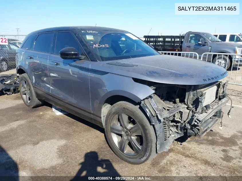 2021 Land Rover Range Rover Velar P250 R-Dynamic S VIN: SALYT2EX2MA311465 Lot: 40388574