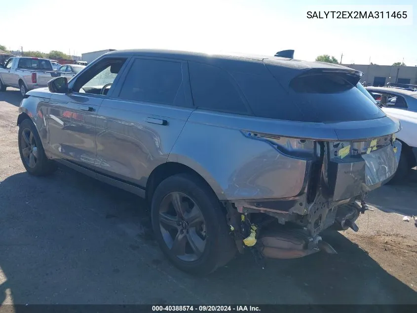 2021 Land Rover Range Rover Velar P250 R-Dynamic S VIN: SALYT2EX2MA311465 Lot: 40388574