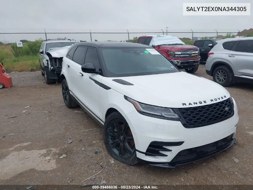 SALYT2EX0NA344305 2022 Land Rover Range Rover Velar P250 R-Dynamic S