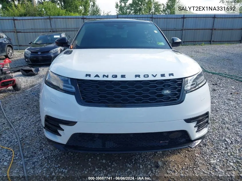 2022 Land Rover Range Rover Velar P250 R-Dynamic S VIN: SALYT2EX1NA331692 Lot: 39587741