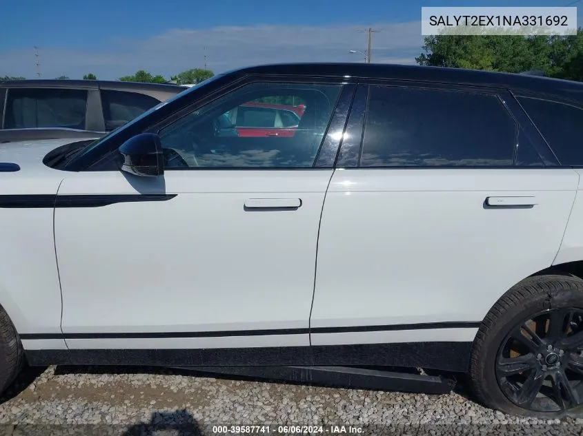 2022 Land Rover Range Rover Velar P250 R-Dynamic S VIN: SALYT2EX1NA331692 Lot: 39587741