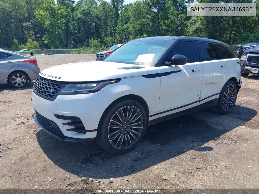 SALYT2EXXNA346935 2022 Land Rover Range Rover Velar P250 R-Dynamic S