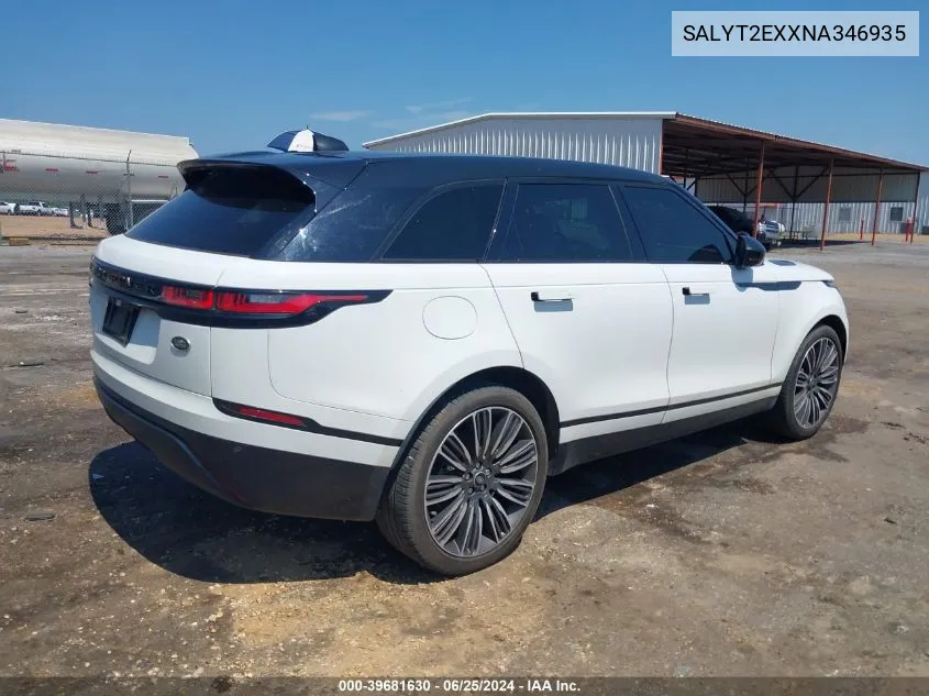 SALYT2EXXNA346935 2022 Land Rover Range Rover Velar P250 R-Dynamic S