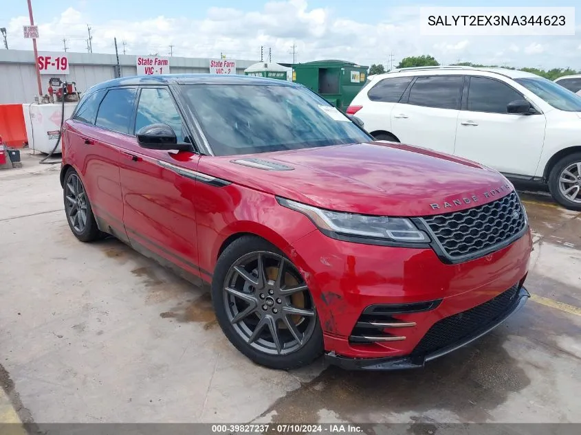 2022 Land Rover Range Rover Velar P250 R-Dynamic S VIN: SALYT2EX3NA344623 Lot: 39827237