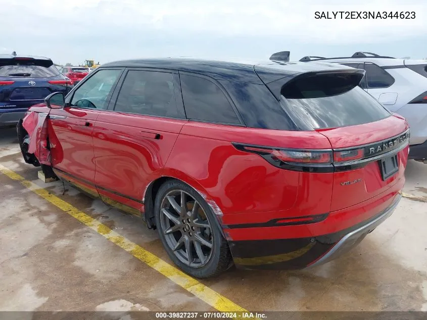 SALYT2EX3NA344623 2022 Land Rover Range Rover Velar P250 R-Dynamic S