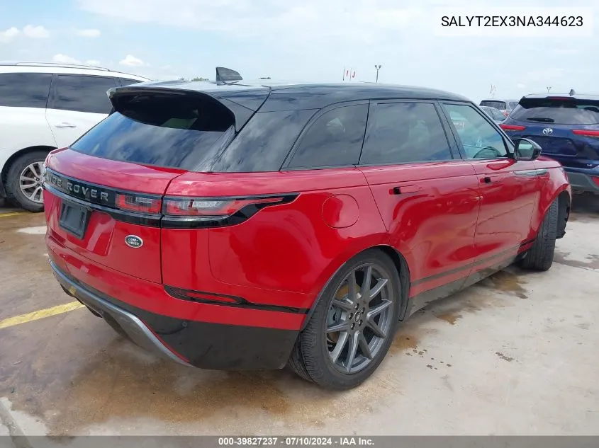 2022 Land Rover Range Rover Velar P250 R-Dynamic S VIN: SALYT2EX3NA344623 Lot: 39827237