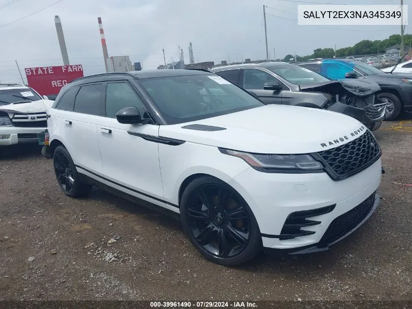 2022 Land Rover Range Rover Velar P250 R-Dynamic S VIN: SALYT2EX3NA345349 Lot: 39961490