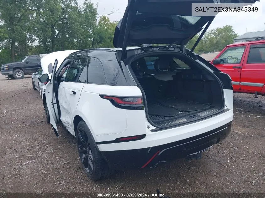 2022 Land Rover Range Rover Velar P250 R-Dynamic S VIN: SALYT2EX3NA345349 Lot: 39961490