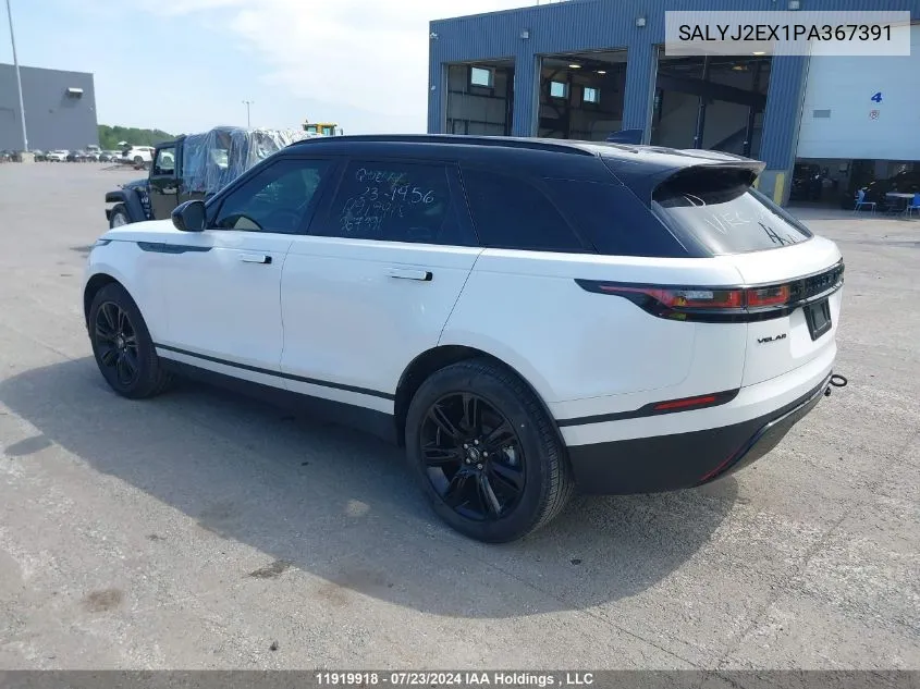 2023 Land Rover Range Rover Velar VIN: SALYJ2EX1PA367391 Lot: 11919918