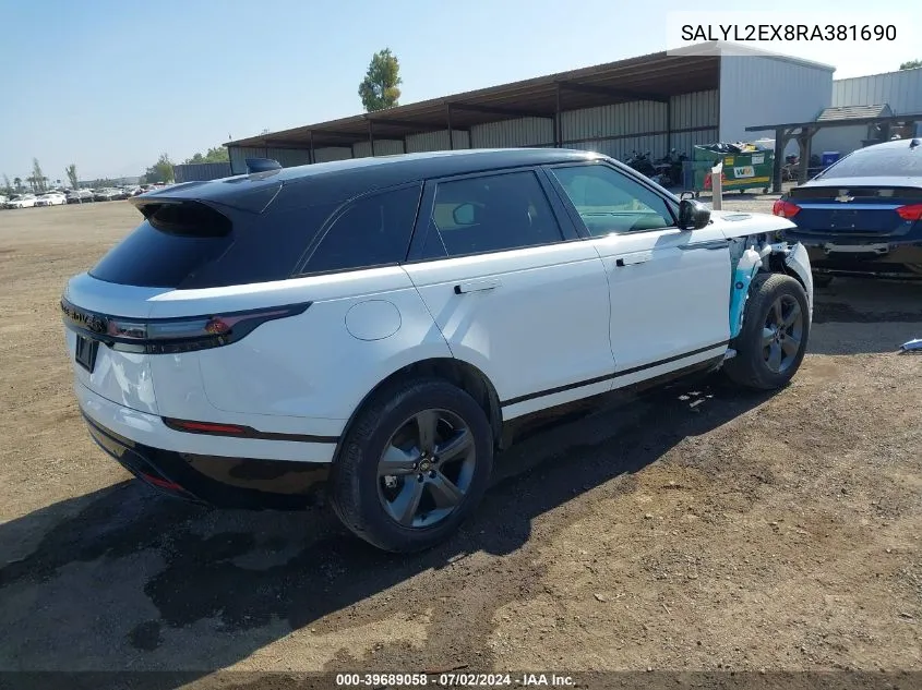 SALYL2EX8RA381690 2024 Land Rover Range Rover Velar P250 Dynamic Se