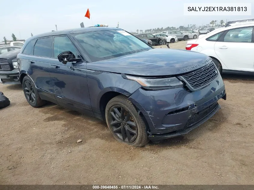 2024 Land Rover Range Rover Velar P250 S VIN: SALYJ2EX1RA381813 Lot: 39848455