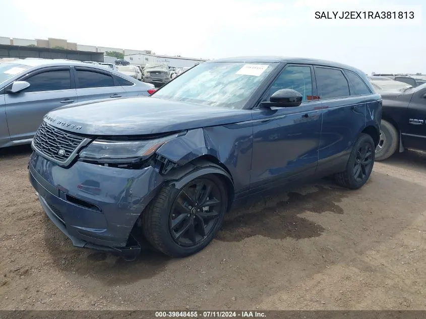 SALYJ2EX1RA381813 2024 Land Rover Range Rover Velar P250 S