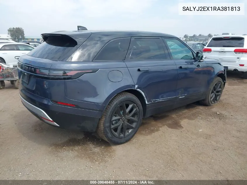 2024 Land Rover Range Rover Velar P250 S VIN: SALYJ2EX1RA381813 Lot: 39848455