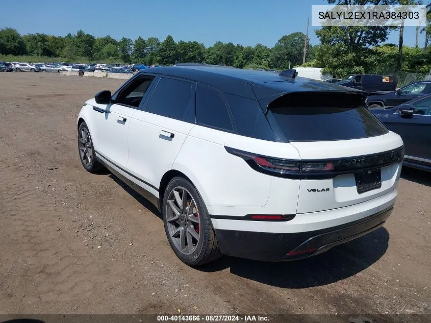 2024 Land Rover Range Rover Velar P250 Dynamic Se VIN: SALYL2EX1RA384303 Lot: 40143666