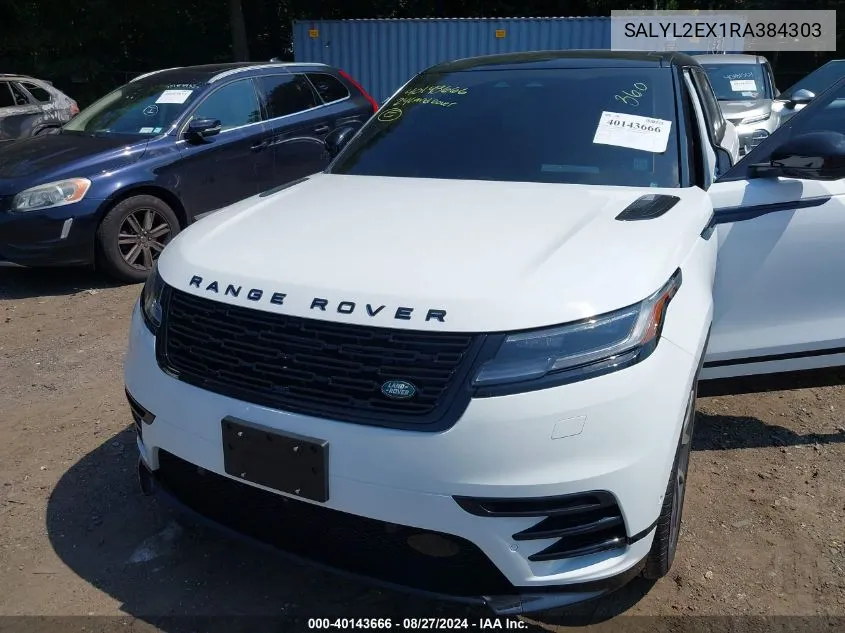 2024 Land Rover Range Rover Velar P250 Dynamic Se VIN: SALYL2EX1RA384303 Lot: 40143666