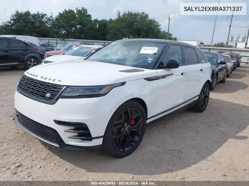 2024 Land Rover Range Rover Velar P250 Dynamic Se VIN: SALYL2EX8RA371337 Lot: 40429493