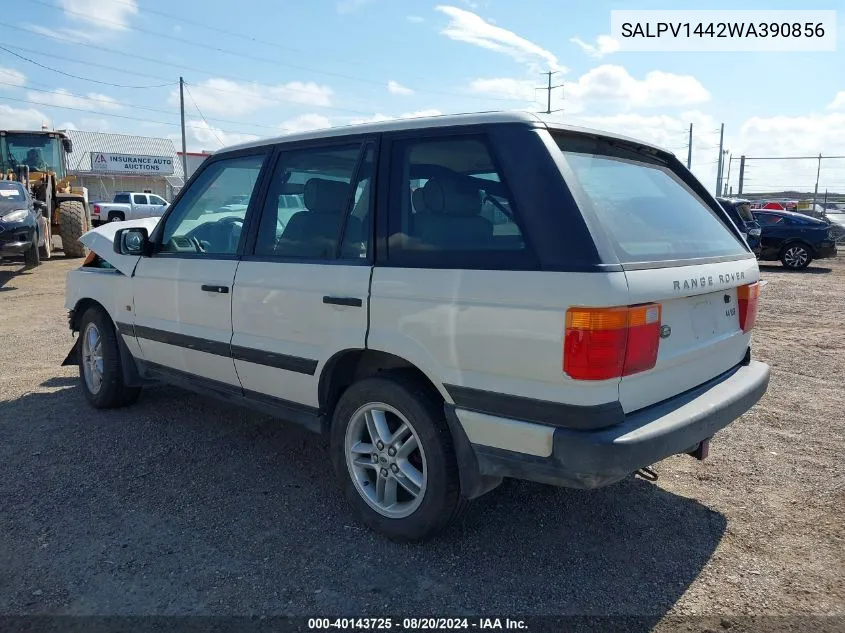 1998 Land Rover Range Rover Hse VIN: SALPV1442WA390856 Lot: 40143725