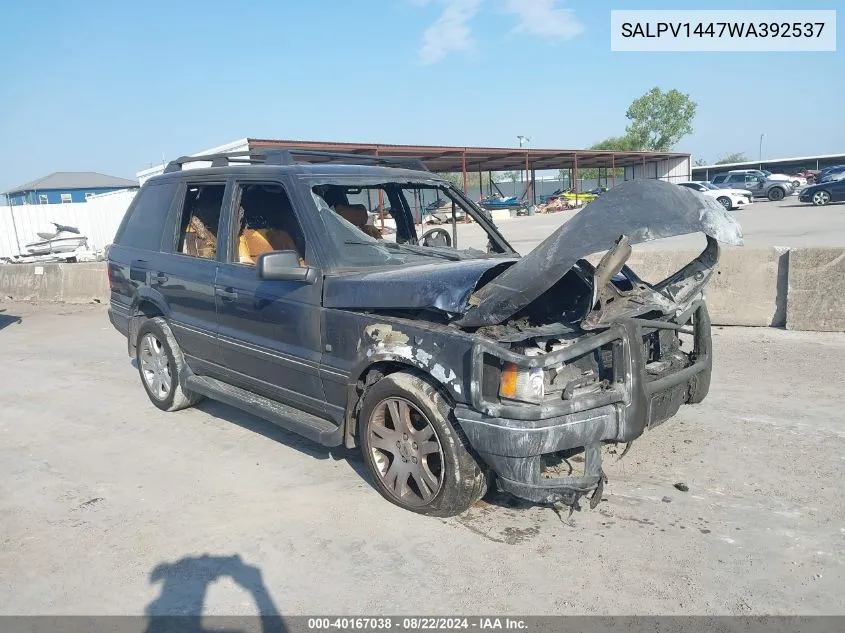 1998 Land Rover Range Rover Hse 4.6 VIN: SALPV1447WA392537 Lot: 40167038