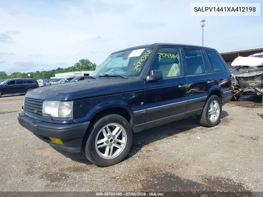 1999 Land Rover Range Rover 4.6 Hse VIN: SALPV1441XA412198 Lot: 39793160