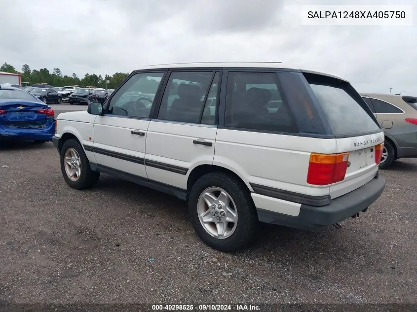 1999 Land Rover Range Rover 4.0 S Long Wheelbase VIN: SALPA1248XA405750 Lot: 40298525