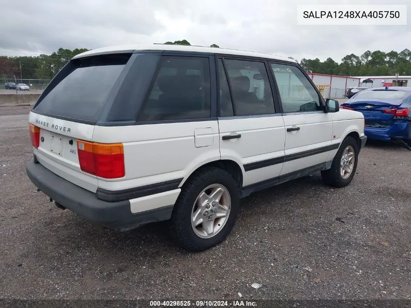 1999 Land Rover Range Rover 4.0 S Long Wheelbase VIN: SALPA1248XA405750 Lot: 40298525