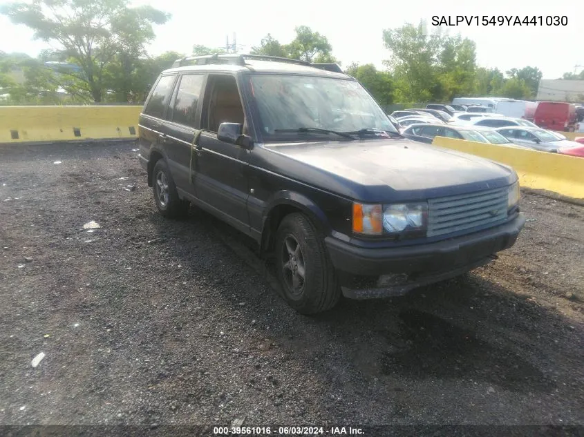 2000 Land Rover Range Rover 4.0 Se VIN: SALPV1549YA441030 Lot: 39561016