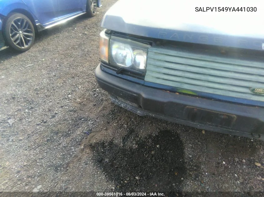 2000 Land Rover Range Rover 4.0 Se VIN: SALPV1549YA441030 Lot: 39561016