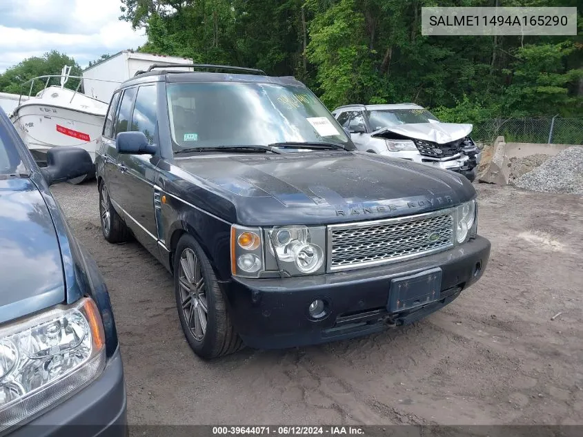 2004 Land Rover Range Rover Hse VIN: SALME11494A165290 Lot: 39644071