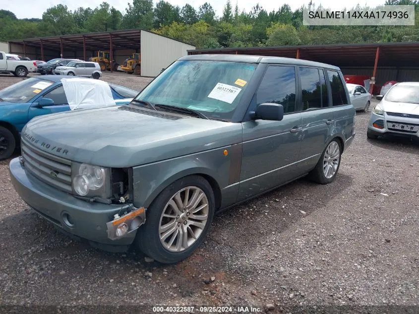 SALME114X4A174936 2004 Land Rover Range Rover Hse