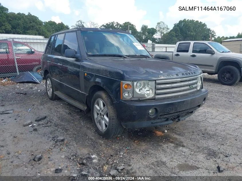 2004 Land Rover Range Rover Hse VIN: SALMF11464A167060 Lot: 40439836