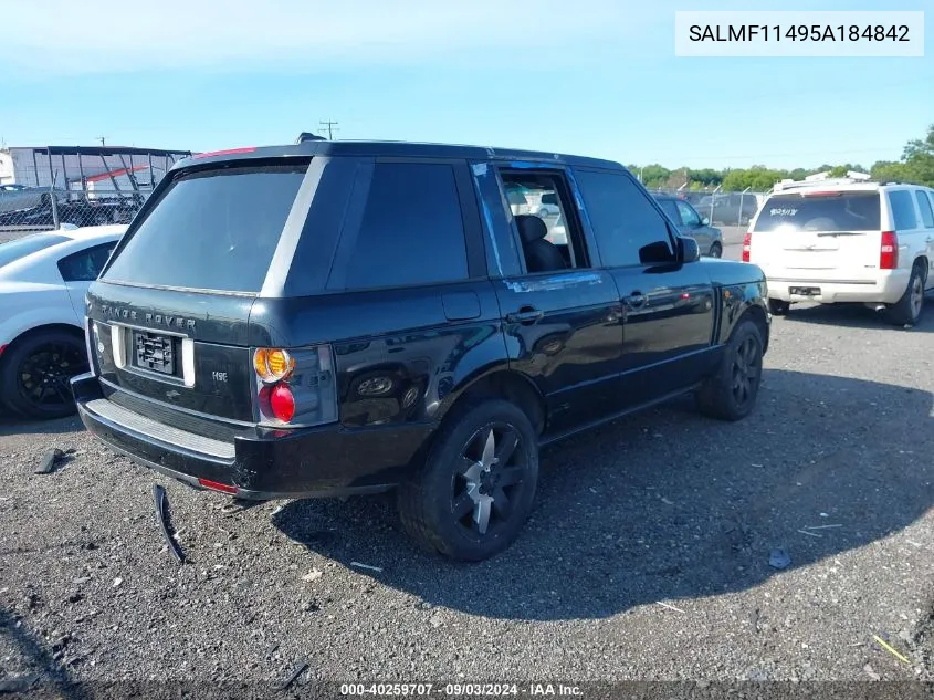 SALMF11495A184842 2005 Land Rover Range Rover Hse