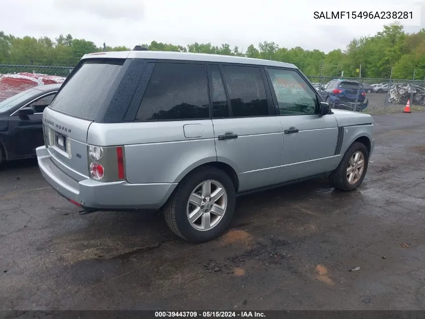 SALMF15496A238281 2006 Land Rover Range Rover Hse