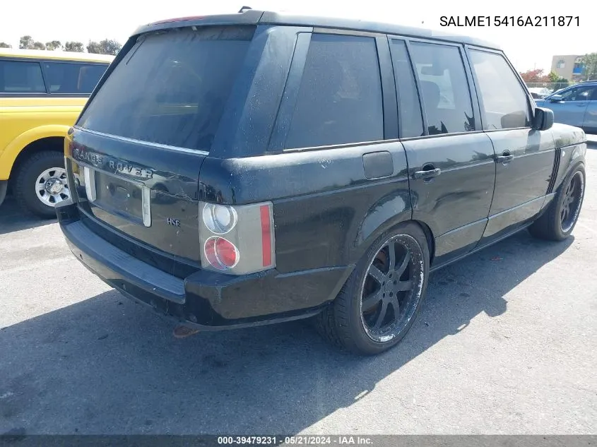 SALME15416A211871 2006 Land Rover Range Rover Hse