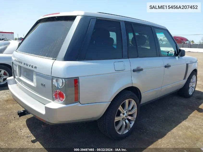 SALME15456A207452 2006 Land Rover Range Rover Hse