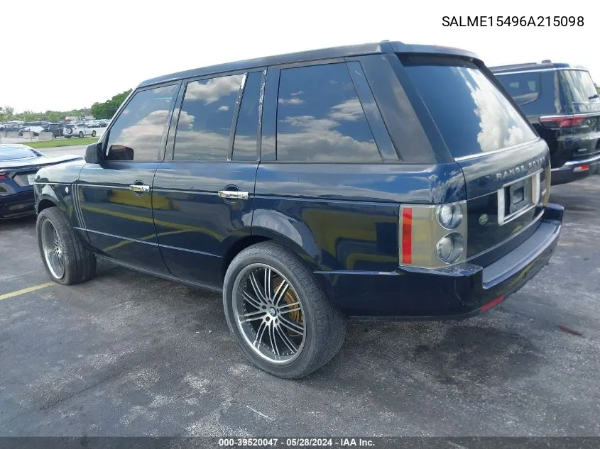 SALME15496A215098 2006 Land Rover Range Rover Hse