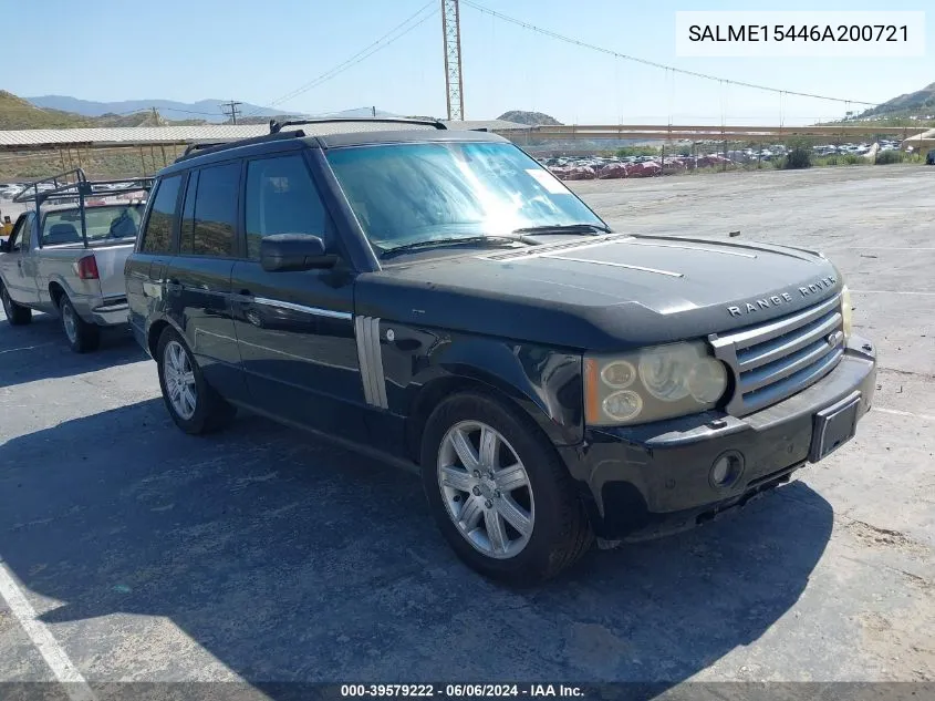 SALME15446A200721 2006 Land Rover Range Rover Hse