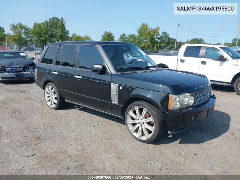 2006 Land Rover Range Rover Supercharged VIN: SALMF13466A195800 Lot: 40307866