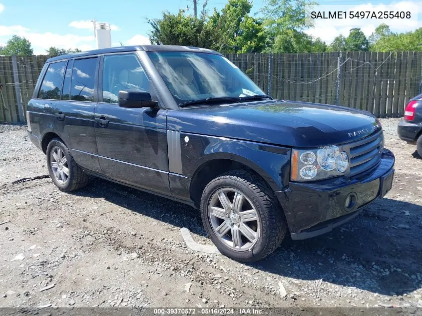 2007 Land Rover Range Rover Hse VIN: SALME15497A255408 Lot: 39370572