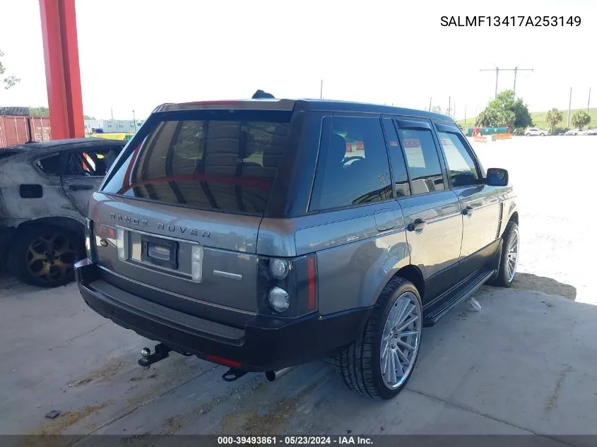 2007 Land Rover Range Rover Supercharged VIN: SALMF13417A253149 Lot: 39493861