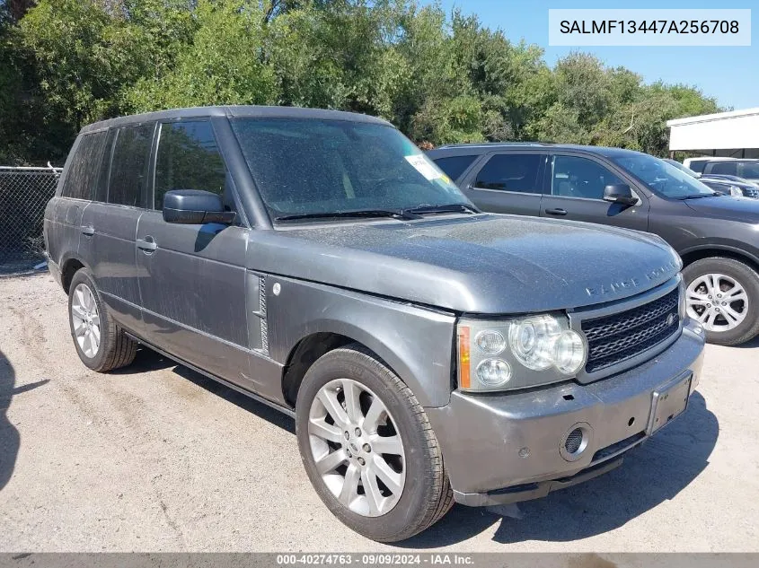 2007 Land Rover Range Rover Supercharged VIN: SALMF13447A256708 Lot: 40274763