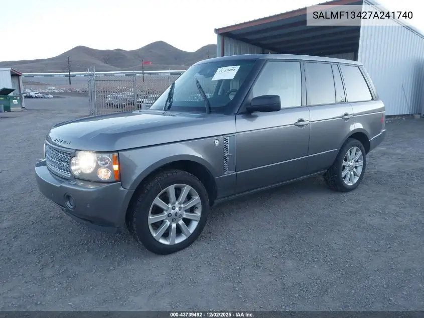 SALMF13427A241740 2007 Land Rover Range Rover Supercharged