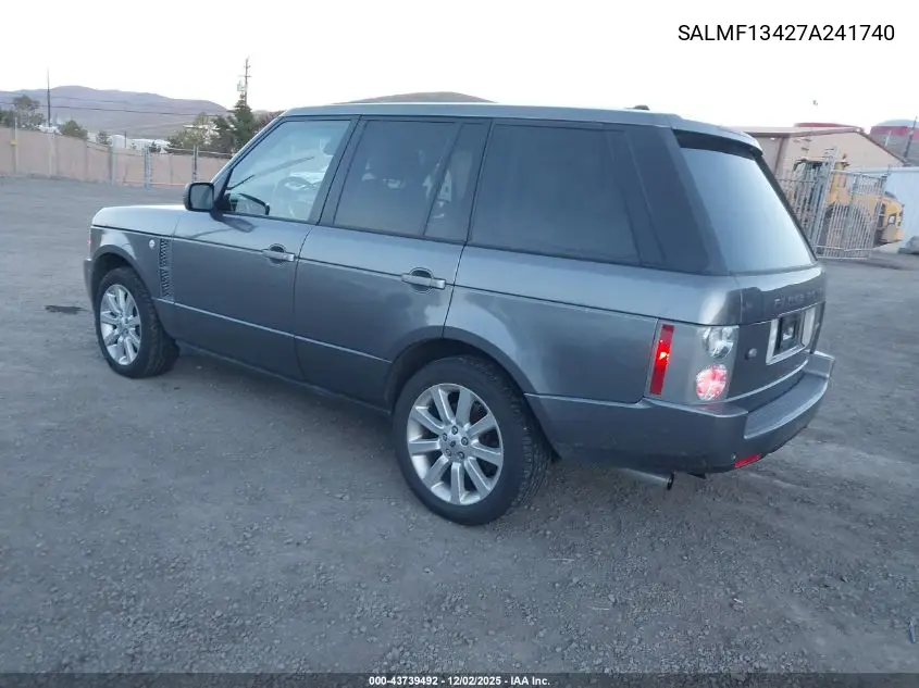 SALMF13427A241740 2007 Land Rover Range Rover Supercharged