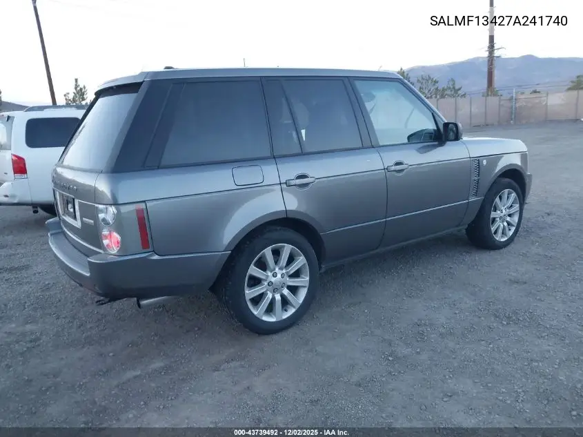 SALMF13427A241740 2007 Land Rover Range Rover Supercharged